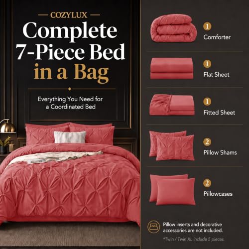 King Size Comforter Set Coral