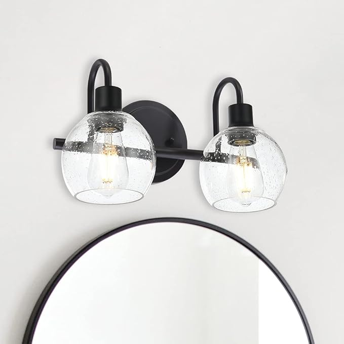 Black 2-Lights Wall Sconce Lighting