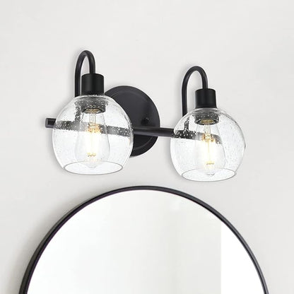 Black 2-Lights Wall Sconce Lighting