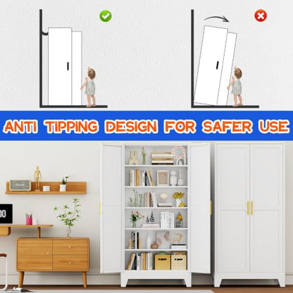 75.2" Tall Metal Storage Cabinet