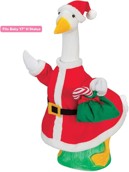 Fox Valley Traders Gaggleville Santa Baby Goose Outfit, Fits Baby 17" H Statue