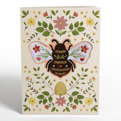 Everyday Handmade Botanical Bee HeartFelt Charm Card