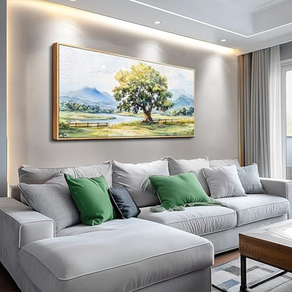Farmhouse Wall Art For Dining Room Canvas Wall Decor For Bedroom Office Green Tree Ink