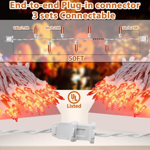 Christmas Mini String Lights Orange
