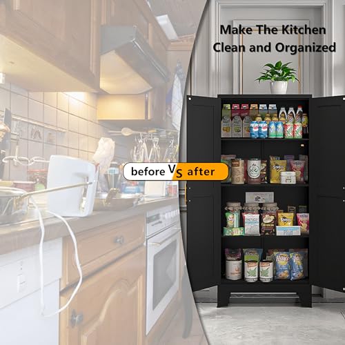 Metal Kitchen Pantry Storage Cabinet