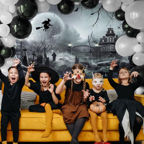 10x8ft Gray Halloween Backdrop Spooky Photography Background
