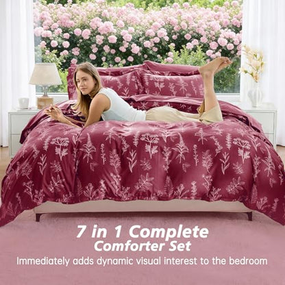 Burgundy Full Comforter Set