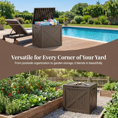 32 Gallon Waterproof Resin Storage Deck Box