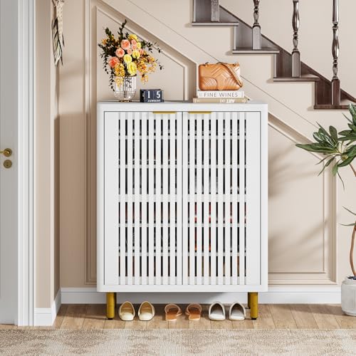 6 Tier Shoe Cabinet with Shutter Doors