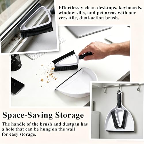 Pet Hair Removal Brush with Mini Dustpan