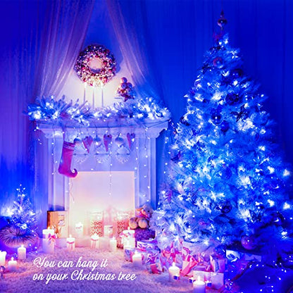 8 Modes 163 FT 500 LED Blue Christmas Lights Outdoor Waterproof (163 Foot)