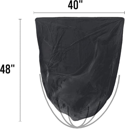 40-45 Gallon Lawn & Leaf Trash Bags, 50 Count Bulk, Black Garbage bags, Multi-purpose Trash Can Bin Liners for Home Commercial, Outdoor, Construction, Industrial