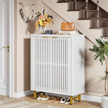 6 Tier Shoe Cabinet with Shutter Doors