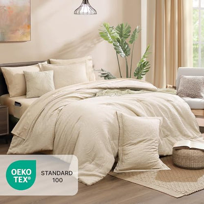 King Size Comforter Set 7 Pieces Birch Marble Bed in a Bag