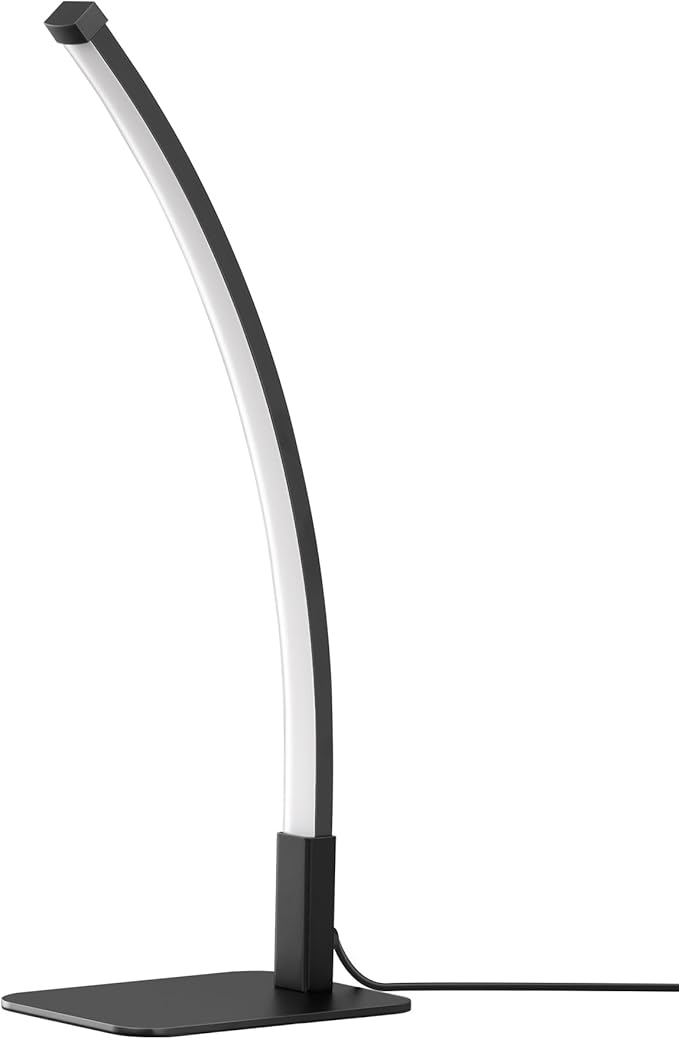 EDISHINE Curved LED Table Lamp, Modern Bedside Lamp