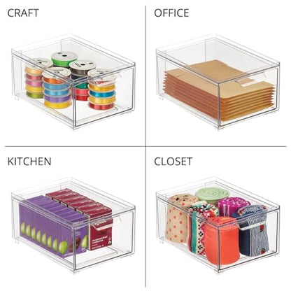 Plastic Bathroom Organizer Bin w (8 Count)