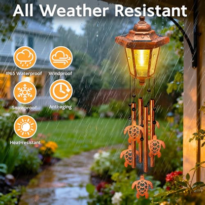 Large Solar Turtle Wind Chimes