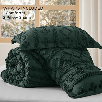 Tufted Boho Comforter Set Queen Size