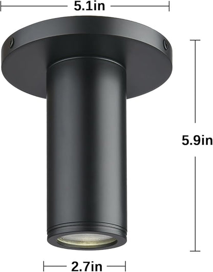 Soft Black Ceiling Light Fixture, Flush Mount LED Dimmable Cylinder Spot Light