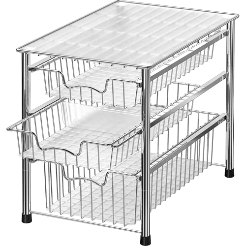 Stackable 3 Tier Sliding Basket Organizer Drawer