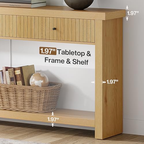 70.9 inch Console Table with 3 Drawers