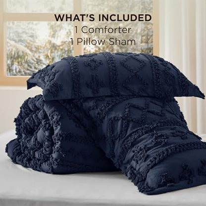 Tufted Boho Comforter Set Twin Size