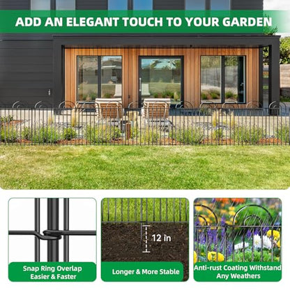 15 Panels No Dig Decorative Garden Fence