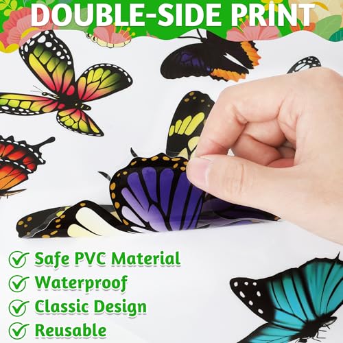 79PCS Colorful Butterfly Window Clings (9 Count)