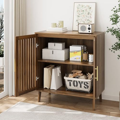 32″ Modern Farmhouse Sideboard Cabinet with Louvered Doors