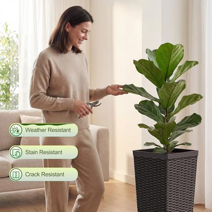 Resin 24'' Tall Planters (2 Count)
