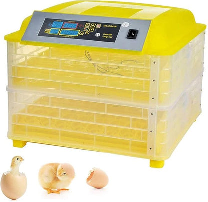 96 Egg Incubator Automatic Turning Digital Temperature Humidity Control for Chickens Ducks Birds Poultry Hatcher