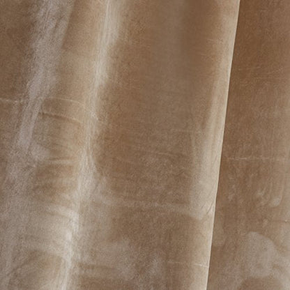 Super Soft Luxury Velvet Curtains Set of 2 Sand Color Room Darkening Blackout Drapes Drapery Cream 52 Inch Wide by 84 Inch Length with Grommet Sand