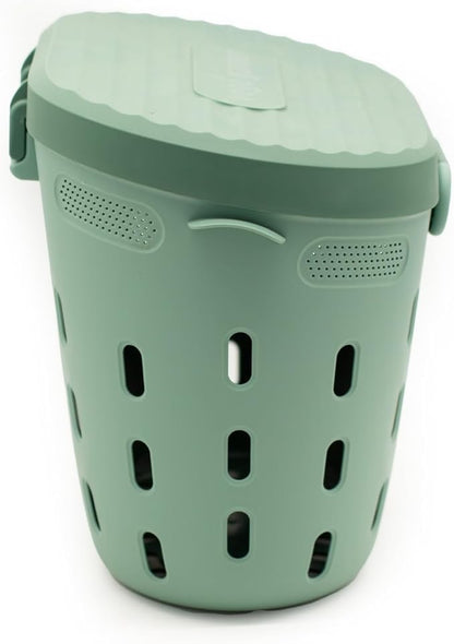 Vego Garden In-Ground Worm Composter Outdoor Farm Compost Bin 7 Gallons BPA-Free Composting System for Raised Garden Beds Sage Green, Twin Pack