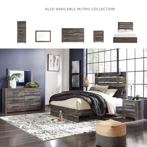 Drystan Rustic King Size Bed Frame with LED