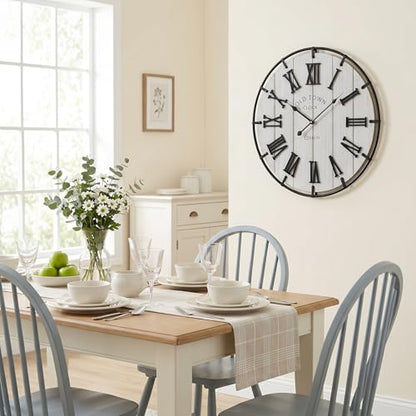 Large 20 Inch Farmhouse Wall Clock