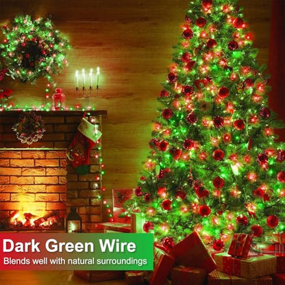 Red and Green Christmas Lights Outdoor
