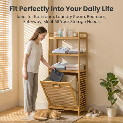 Tilt Out Laundry Hamper with 3 Tier