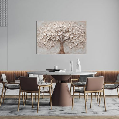 Canvas Wall Art Decor Prints Modern Botanical Wall Art Pictures for Living Room Tree of Life Flower Wall Art Prints Artwork for Walls Home Office Decorations 32" X 48"Printed Decorative Painting