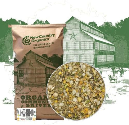 New Country Organics | Corn-Free Turkey Grower Feed 40 lbs I Turkey Feed for Jakes and Jennies | Soy-Free and Corn-Free | 23% Protein | Certified Organic and Non-GMO