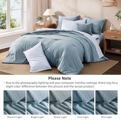 California King Comforter Set 7 Pieces Soft Bed in a Bag King Bedding Set