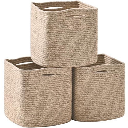 13 Inch Cube Closet Storage Bins 13x13x13 in (3 Count)