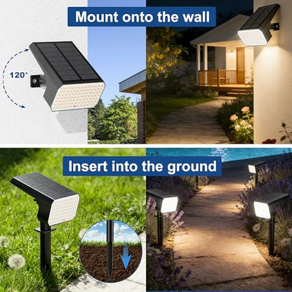 Solar Spot Lights Outdoor Waterproof IP65 (8 Count)