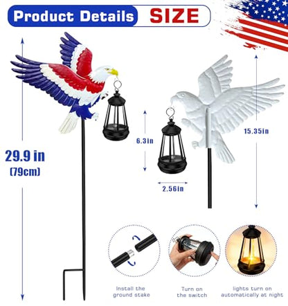 Solar Garden Lights Eagle Decor