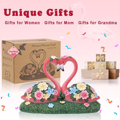 Solar Flamingo Garden Decor Statue