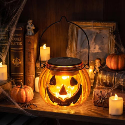 Halloween Pumpkin Solar Lantern (2 Count)