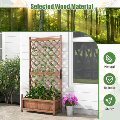 2 60” Raised Garden Bed with Trellis