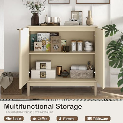 Fluted Buffet Cabinet with Storage