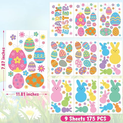 9 Sheets Easter Window Clings (9 Count)