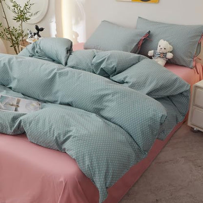 Vintage Green Floral Comforter Set King