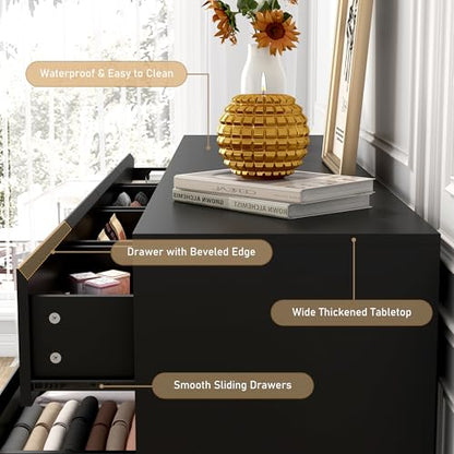 Black Malm Dresser for Bedroom